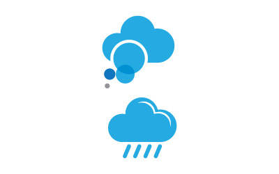 Plantilla de diseño de ilustración de icono vectorial de nube v.10