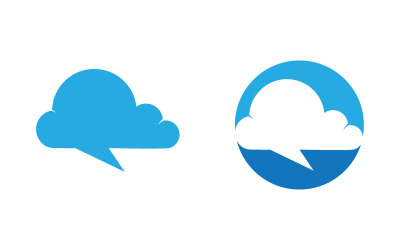 Plantilla de diseño de ilustración de icono vectorial de nube v.7