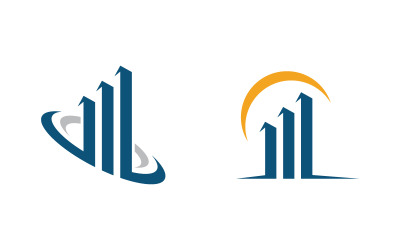 Designvorlage für das Logo des Business Finance-Service-Symbols v.2