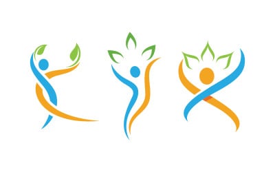 Healthy life Human character logo sign illustration v.37