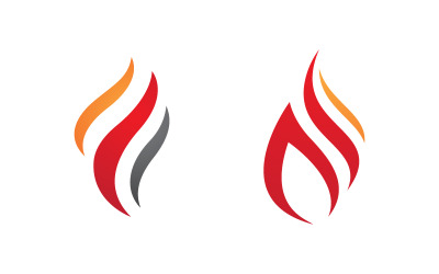 Ikona logo Flames, ilustracja, szablon projektu wektorowego v.11