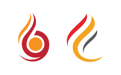 Ikona logo Flames, ilustracja, szablon projektu wektorowego v.12