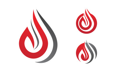 Ikona logo Flames, ilustracja, szablon projektu wektorowego v.6