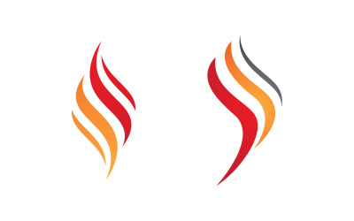Ikona logo Flames, ilustracja, szablon projektu wektorowego v.8
