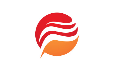 Ikona logo Flames, ilustracja, szablon projektu wektorowego v.9