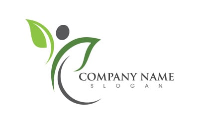 Illustrazione del logo del personaggio umano della vita sana v.46