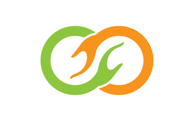 Infinity Design Vector icon illustration Logo template v.8