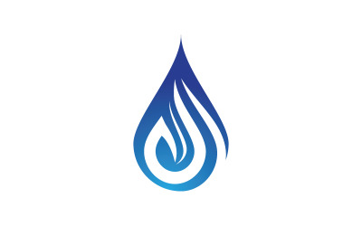 Szablon logo hydrauliki z kroplą wody ilustracja wektorowa v.37