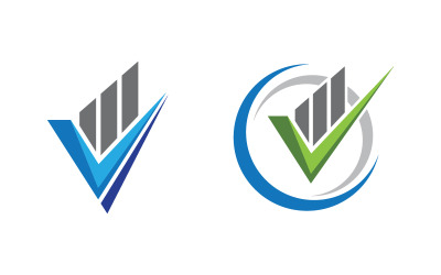 Szablon projektu logo ikony usługi finansowej dla firm v.1