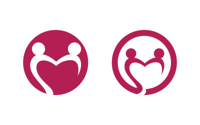 Community-Netzwerk für die Pflege von Menschengruppen und soziales Logodesign v.100