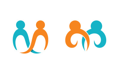 Community-Netzwerk für die Pflege von Menschengruppen und soziales Logodesign v.106