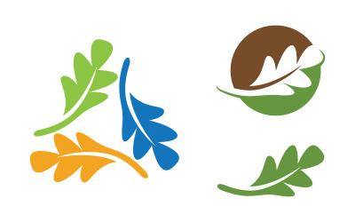 Diseño vectorial de elementos ecológicos de la naturaleza con hojas de árbol verde (v.11)