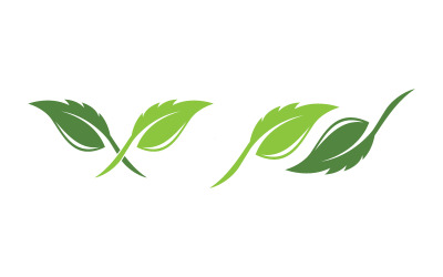 Foglia di albero verde ecologia natura elemento disegno vettoriale v.13