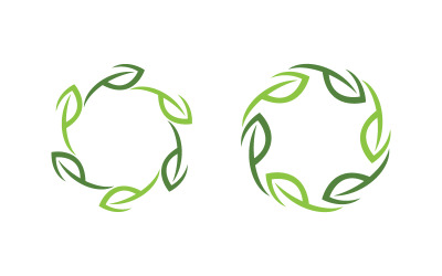 Foglia di albero verde ecologia natura elemento disegno vettoriale v.21