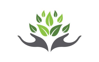 Foglia di albero verde ecologia natura elemento disegno vettoriale v.25