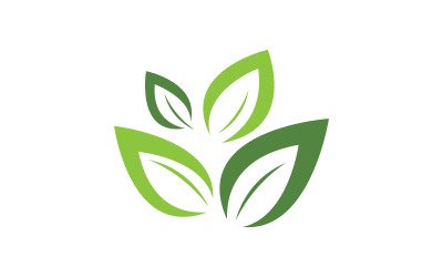 Foglia di albero verde ecologia natura elemento disegno vettoriale v.2