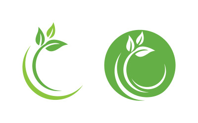 Foglia di albero verde ecologia natura elemento disegno vettoriale v.31