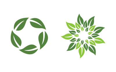 Green Tree leaf ecology nature element vector design v.26