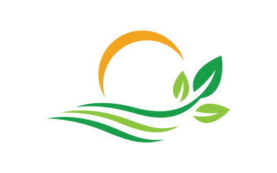 Green Tree leaf ecology nature element vector design v.4