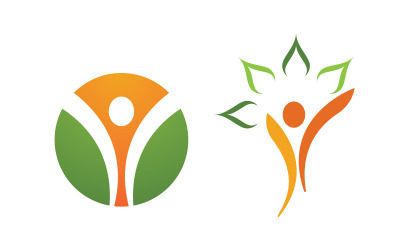 Healthy life Human character logo sign illustration v.39