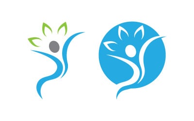 Illustrazione del logo del personaggio umano della vita sana v.70