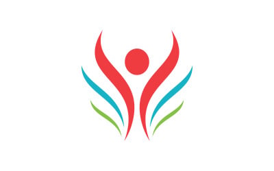 Illustrazione del logo del personaggio umano della vita sana v.71