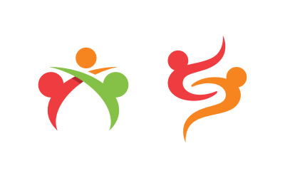 People group care community network and social logo design v.109