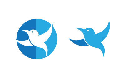 Bird Beauty Vector icon logo design template design v.3