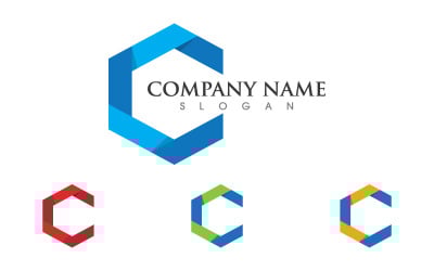 C Letter Modern Logo illustration Template design v.12