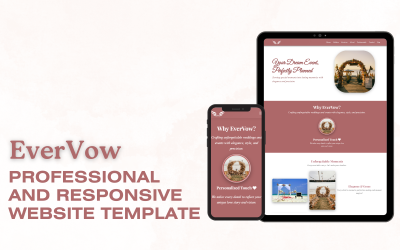 EverVow - Etkinlik Planlayıcısı Web Sitesi Şablonu