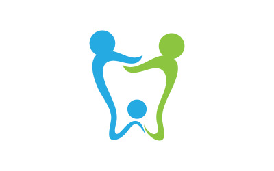 Modello di progettazione vettoriale dell&amp;#39;icona del logo per l&amp;#39;assistenza medica odontoiatrica v.19