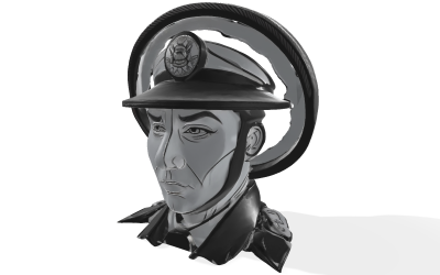 Naval Officer Commemorative Bust Free 3D Model