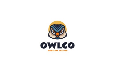 Plantilla de logotipo de mascota simple de Owlco 6
