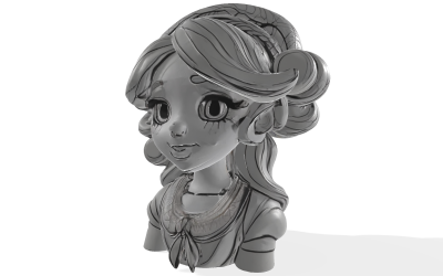 Princesa Ellie Busto Colecionável Grátis Modelo 3D