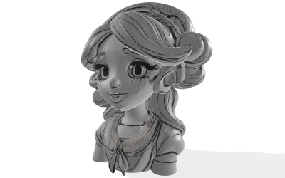Princess Ellie Collectible Bust Free 3D Model