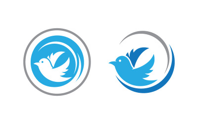 Шаблон дизайна логотипа Bird Beauty Vector v.1