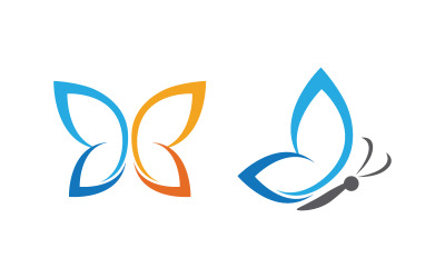 Шаблон дизайна логотипа Butterfly Beauty Vector v.14