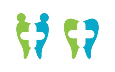 Szablon projektu ikony logo opieki stomatologicznej i medycznej v.14
