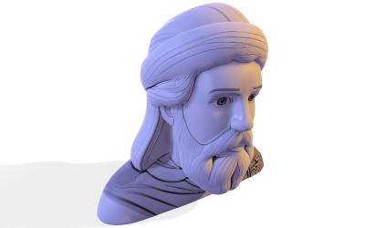 The Wise Turban Bust 3D Model