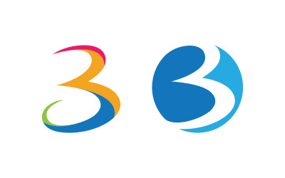 B Buchstabe Symbol Vektor Illustration Logo Vorlage v.2