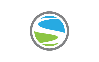 Designvorlage für Fluss-Logo-Symbole, Version 2