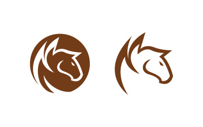 Head Horse starkes Logo-Symbol-Design-Illustrationsvorlage v.1