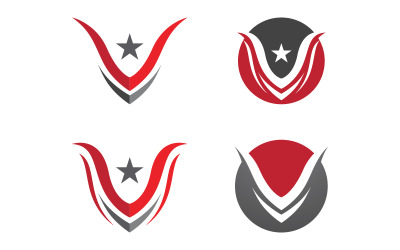 Ikona litery V Logo Szablon projektu ilustracja v.14