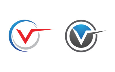 Ikona litery V Logo Szablon projektu ilustracja v.18