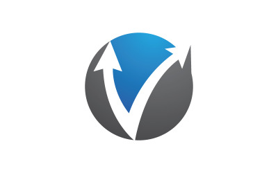 Ikona litery V Logo Szablon projektu ilustracja v.4