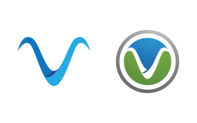 Ikona litery V Logo Szablon projektu ilustracja v.8