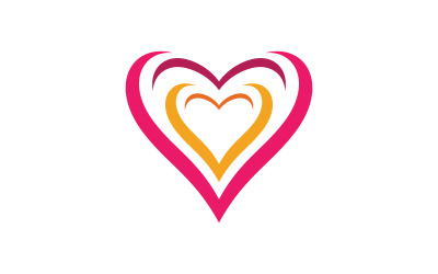 Liebe Herz Vektor-Symbol Illustration Design-Vorlage v.8