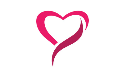 Miłość serce Wektor ikona ilustracja projekt szablon v.1