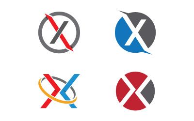 Projekt logo litery X Szablon ikony ilustracja projekt v.4