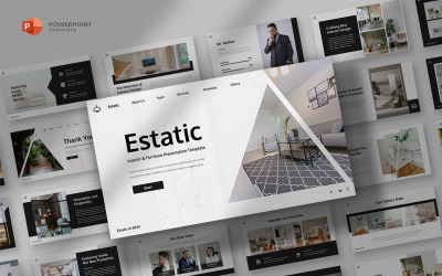 Estatic - Шаблон PowerPoint «Интерьер и мебель»